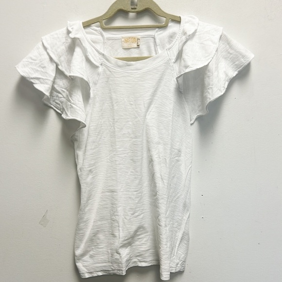Nation LTD ruffle sleeve tee - Picture 2 of 5